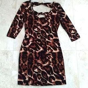 Dots Leopard Print Dress